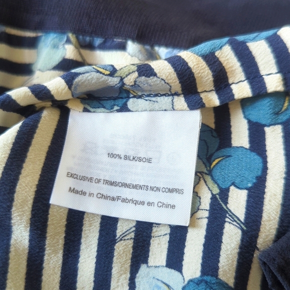 Tory Burch Blue and White Embellished Crop Tank Top - Picture 7 of 7